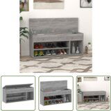 The Living Store Klop za čevlje siva sonoma 105x30x45 cm konstruiran les - Klop Za Čevlje, (21744500) | Shoptok.si