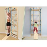 Igrače in hobi Stenska letev, gimnastična stena, plezalna lesena stena, 100 kg, 80 x 58,5 x 220 cm | Shoptok.si
