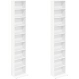 Cd ormar 2 kom. Bijela 33 x 23,5 x 175 cm Konstruirano drvo | shoptok.hr