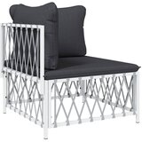  7-dijelna vrtna garnitura s jastucima bijela čelična | shoptok.hr
