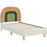  Posteljica za malčke z vzglavjem krema 70 x 140 cm Žamet, (5000104872) | Shoptok.si