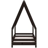  Otroški posteljni okvir črn 70x140 cm trdna borovina, (20916911) | Shoptok.si