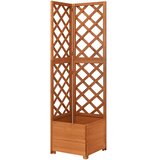  Kutna sadilica s rešetkom 40 x 40 x 150 cm od masivne jelovine | shoptok.hr