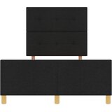  Krevetna konstrukcija s uzglavljem Crna 120 x 190 cm tkanina | shoptok.hr