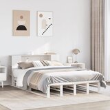 vidaXL Knjižna postelja brez vzmetnice bela 120x200 cm trden les Cene