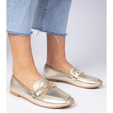 Gemre Golden elegant loafers with rhinestones Banzao | Shoptok.si