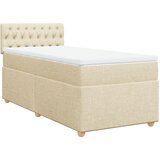  Okvir kreveta s oprugama i madrac krem 80x200 cm od tkanine | shoptok.hr