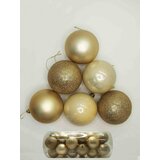 Home deco plastične kuglice za bor 8 cm, champagne, 24 kom | shoptok.hr