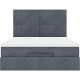  Otomanski krevet s madracima tamnosivi 140x200 cm baršunasti | shoptok.hr