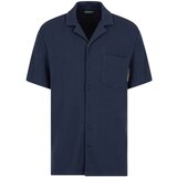 Emporio Armani Waffle Jersey Lounge Shirt Navy Blue Plava Cijene