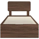 vidaXL Konstrukcija postelje Rjav hrast 75 x 190 cm Inženirsko leseno, (5000113710) | Shoptok.si