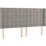  Vzglavje z ušesi svetlo sivo 163x16x118/128 cm žamet, (20793814) | Shoptok.si