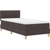 vidaXL Krevet s Box Springom s madracem &amp LED Tamnosmeđi 100x200 cm Tkanina | shoptok.hr