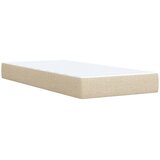  Krevet s oprugama i madracem krem 90 x 200 cm od tkanine | shoptok.hr