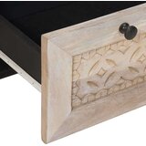 vidaXL Nočna omarica s predalom Bež 50 x 33 x 60 cm trden mangov les | Shoptok.si