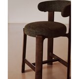 Kave Home Zelen/v temni naravni barvi barski stol iz masivnega jesena (višina sedeža 65 cm) Granite – | Shoptok.si