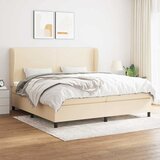  s oprugama i madracem krem 200 x 200 cm od tkanine | shoptok.hr