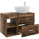  Set namještaja za kupaonicu 2 kom. Staro drvo Konstruirano drvo Smeđa 49,5 x 44,5 x 80 cm | Shoptok.si