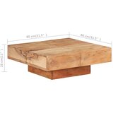  Stolić za kavu 80 x 80 x 28 cm od masivnog bagremovog drva | Eponuda.com