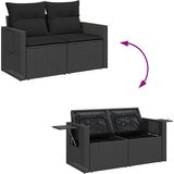 vidaXL 6-dijelni set vrtnih sofa s jastucima crni od poliratana | shoptok.hr