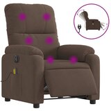 Maison Chic Električni masažni naslanjač - Relax naslanjač rjava mikrovlakna, (22042562) | Shoptok.si