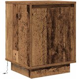  Noćni ormarić s LED svjetlima boja drva 38x34x50 cm | shoptok.hr