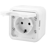 Commel dvopolna uticnica 16a 250v ip55 bela ( c043-211 )