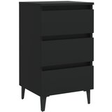Furnova Nočna omarica s kovinskimi nogami črna 40x35x69 cm, (21926267) | Shoptok.si