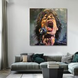 Mick Jagger Legenda na odru | 100% original akrilna poslikava 60x60 cm | Shoptok.si