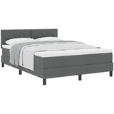 vidaXL Postelja s vzmetnico Temno siva 140x190 cm Tkanina Cene