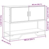  Konzolni stol boja hrasta 100 x 35 x 74,5 cm konstruirano drvo | shoptok.hr