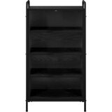  Ormar za cipele 51 x 36 5 x 93 cm Konstruirano drvo Crni hrast - Crni hrast 51 x 36 5 x 93 cm 4 police bez vrata | shoptok.hr