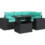  5-dijelni set vrtnih sofa s jastucima crni od poliratana bagrem | Eponuda.ba