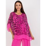 Fashion Hunters Pink leopard print silk blouse | Shoptok.si
