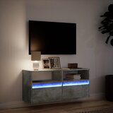  Zidni TV ormarić s LED svjetlima boja betona 100x31x45 cm | shoptok.hr