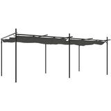  Pergola s pomičnim krovom antracit 589x292x230 cm | shoptok.hr