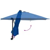  Vrtni suncobran S LED lampica Azurnoplava 248 x 248 x 148 cm | shoptok.hr