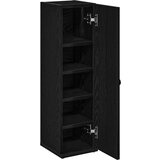 vidaXL Kopalniška omarica z držalom za zvitke črna 20,5x22x72 cm | Shoptok.si