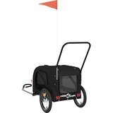 Prikolica za bicikl za kućne ljubimce, crna, oxfordska tkanina i željezo | shoptok.hr