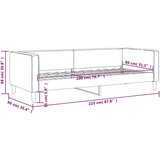  Dnevni krevet svjetlosivi 80 x 200 cm od tkanine | shoptok.hr