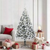 vidaXL Umjetno božićno drvce s 300 LED svjetlima Zelena 180 x 115 cm | shoptok.hr