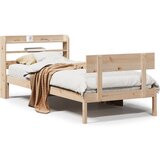 Maison Chic Posteljni okvir - Enojna postelja - Postelja za odrasle brez vzmetnice 90x200 cm trdna borovina-J6730, (21770700) | Shoptok.si