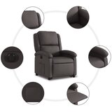  Električni naslonjač na podizanje od prave kože tamnosmeđi | shoptok.hr