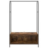 vidaXL Garderobna omara z policami Dimljen hrast 100x44x160 cm | Shoptok.si
