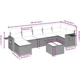 vidaXL 8-dijelni set vrtnih sofa s jastucima smeđi od poliratana | shoptok.hr