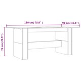  Blagovaonski stol boja dimljenog hrasta 180 x 90 x 76 cm drveni | shoptok.hr