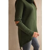 Kesi Insulated sweatshirt with a longer back khaki | shoptok.hr