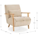 Marckeric Bež fotelj Bonnie – | Shoptok.si