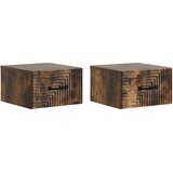  Stenski nočni omarici 2 pcs Dimljen hrast 34,5 x 33 x 20 cm, (5000209853) | Shoptok.si