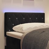  LED glava kreveta s LED trakama s uzglavljem Crna 80 cm Baršun | Eponuda.com